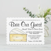 Weinkäsesorten Cocktail Party Brie Unser Gast Einladung (Stehend Vorderseite)