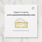 Weinkäsesorten Cocktail Party Brie Unser Gast Geschenkanhänger (Rückseite)