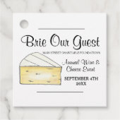 Weinkäsesorten Cocktail Party Brie Unser Gast Geschenkanhänger (Vorderseite)