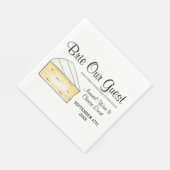 Weinkäsesorten Cocktail Party Brie Unser Gast Serviette (Ecke)