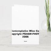 Weinkatze Karte (Rückseite)