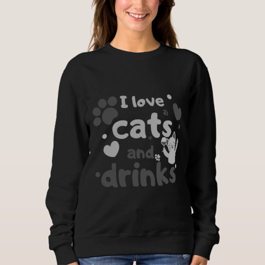 Weinkatze Sweatshirt (Vorderseite)