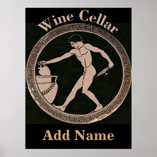 Weinkeller Ancient Man, Name hinzufügen Poster (Vorne)