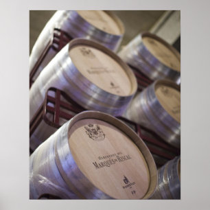 Weinkeller des Bodega Marques de Riscal Poster