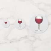 Weinkeller Glas Flasche Roter Wein Weinkultur und  Konfetti (Rückseiten)