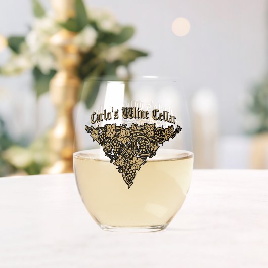 Weinkeller Grapevine Personalisiert Weinglas Ohne Stiel (Insitu (Hochzeit))