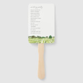 Weinkeller Grüne Weinkellerei Hochzeitsprogramm Fächer (Rückseite)