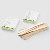 Weinkeller Grüne Weinkellerei Hochzeitsprogramm Fächer (Non-assembled)