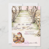 Weinkeller Hochzeit auf Grapevine Inspiriert Save The Date (Vorderseite)
