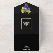 Weinkeller Hochzeit Weintrauben Weinberg Edelgold All In One Einladung (Außenbereich)