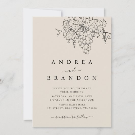 Weinkeller im Napa-Tal Einladung (Vorderseite)