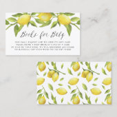 Weinkeller Lemon Grüne Reservierungskarte Visitenkarte (Vorne/Hinten)