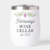 Weinkeller Lila Trauben Personalisiert Name Datum (Vorderseite)