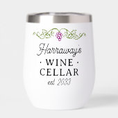 Weinkeller Lila Trauben Personalisiert Name Datum (Rückseite)