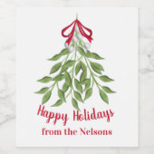 Weinkeller Mistletoe Holiday Weinetikett (Einzelnes Label)