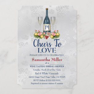 Weinkeller oder Brautdusche Einladung