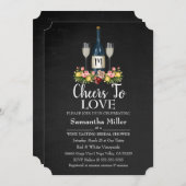 Weinkeller oder Brautdusche Einladung (Vorne/Hinten)