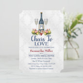 Weinkeller oder Brautdusche Einladung (Stehend Vorderseite)