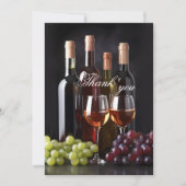 Weinkeller oder Weinberg Foto Hochzeit Dankeskarte (Vorderseite)