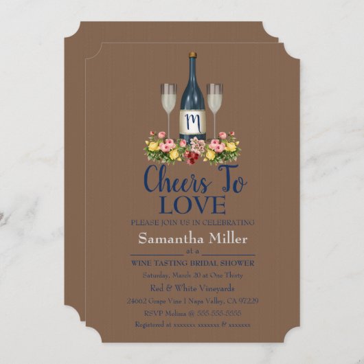 Weinkeller oder Winzerdusche Einladung (Vorne/Hinten)