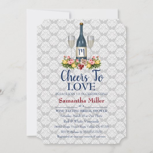 Weinkeller oder Winzerdusche Einladung (Vorderseite)