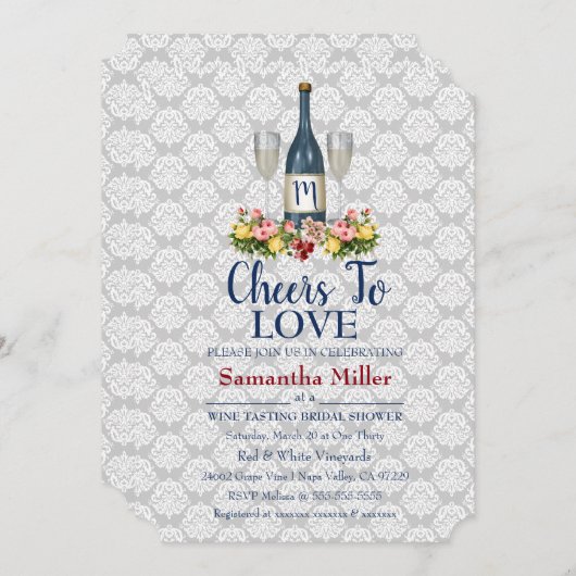 Weinkeller oder Winzerdusche Einladung (Vorne/Hinten)