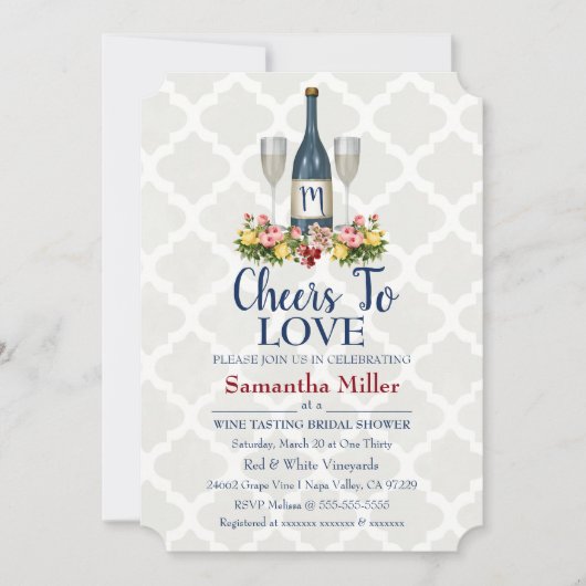 Weinkeller oder Winzerdusche Einladung (Vorderseite)