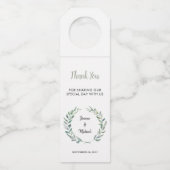 Weinkeller Oliven Blätter Zweig Hochzeit Vielen Da Flaschenanhänger (Vorderseite)