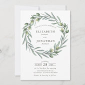 Weinkeller Olivenöl Hochzeit Einladung (Vorderseite)