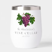 Weinkeller Personalisiert Name mit Trauben (Rückseite)