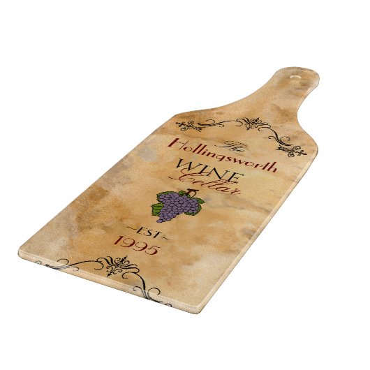 Weinkeller Personalisiert Schneidebrett (Ecke)