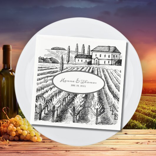 Weinkeller Rustikale Hochzeit Serviette