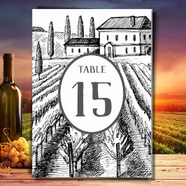Weinkeller Rustikale Hochzeit Tischnummer