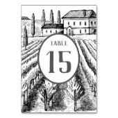 Weinkeller Rustikale Hochzeit Tischnummer (Rückseite)