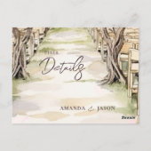 Weinkeller Rustikaler Chic Weinkeller Hochzeit Det Postkarte (Rückseite)