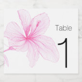 Weinkeller | TISCHNUMMER | Elegantes Rosa Schaumweinetikett (Einzelnes Label)