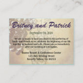 Weinkeller Toskana Hochzeitskarte Begleitkarte (Rückseite)