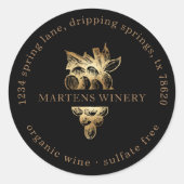 Weinkeller und Bellinzona Rücksendeadresse Runder Aufkleber (Vorderseite)