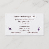 Weinkeller und Café Visitenkarte (Rückseite)