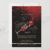 Weinkeller und Lippen Lipsense Party Einladung (Vorderseite)