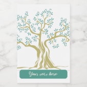 Weinkeller und Personalisierte Olivenbäume Weinetikett (Einzelnes Label)