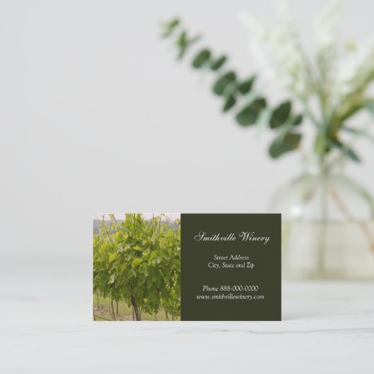 Weinkeller und Weine Business Card Visitenkarte (Stehend Vorderseite)
