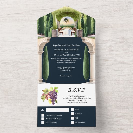 Weinkeller und Weine des Toskanischen Weinguts All In One Einladung (Innen Boden)