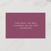 Weinkeller und Weine des Weinguts Weinkultur und E Visitenkarte (Rückseite)