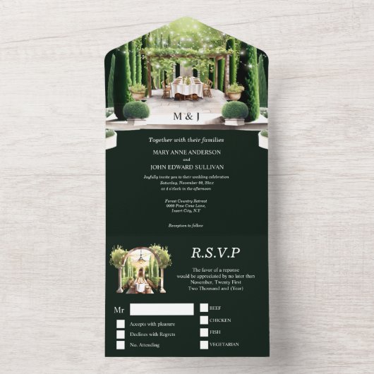 Weinkeller und Weine im Freien All In One Einladung (Innen Boden)