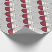 Weinkeller und Weine Roter Wein Merlot Weinkeller  Geschenkpapier (Ecke)