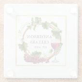 Weinkeller und Weine Weinkultur und Erde Weinkelle Glasuntersetzer (Rückseite)