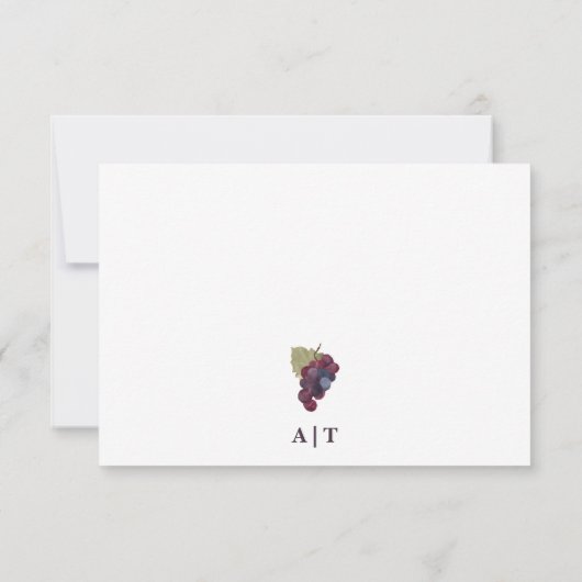 Weinkeller und Weinkeller Hochzeit RSVP Karte (Rückseite)