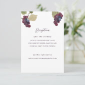 Weinkeller und Weinkeller Hochzeitsempfang Begleitkarte (Stehend Vorderseite)