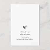 Weinkeller und Weinkeller Hochzeitsempfang Begleitkarte (Rückseite)